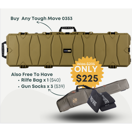 Tough Move 53 Inch Double Rifle Gun Hard Case - Crushproof Waterproof Stackable Storage #0353 Og