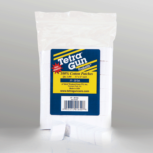 Tetra Portable Bag Cleaning Patches For Guns 17-22cal - 1400each-7.5*7.5 Inch #T1640i