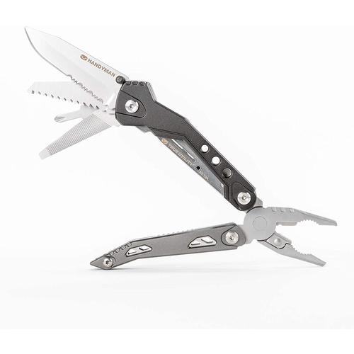 True Utility Handyone Ultimate Handy Multi Tool - 18 In 1 Folding Serrated Knife #tu181