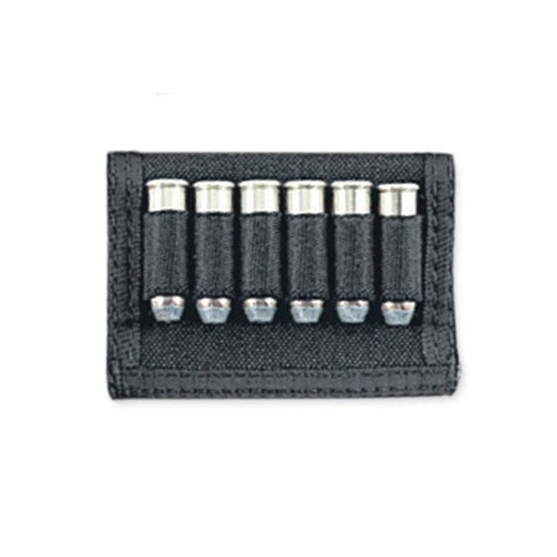 Uncle Mikes Cartridge Slide Handgun Shell Holder Tough Nylon Web Backing - Black 6 Rnd #Um88401