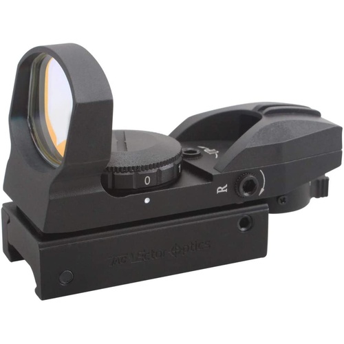 Vector Imp 1x23x34 Multi Reticle Reflex Red Dot Scope Sight - With Weaver Mount Base #scrd-18c