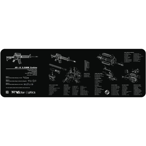 Vector Gunpany Ar15 Gun Cleaning Bench Mat - 36 Inch Length Soft Non-Slip Rubber #scbm-01