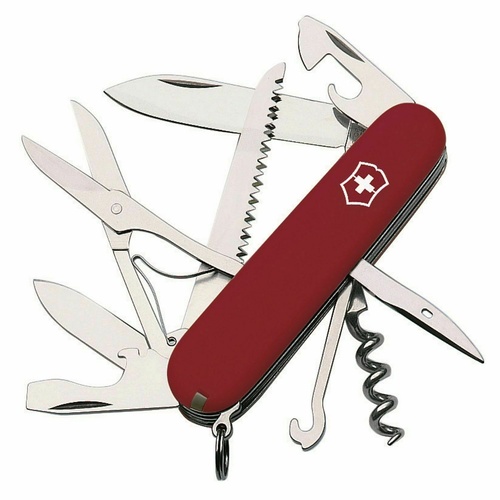Victorinox Army Pocket Survival Knife - Huntsman Red With 15 Functions #35650