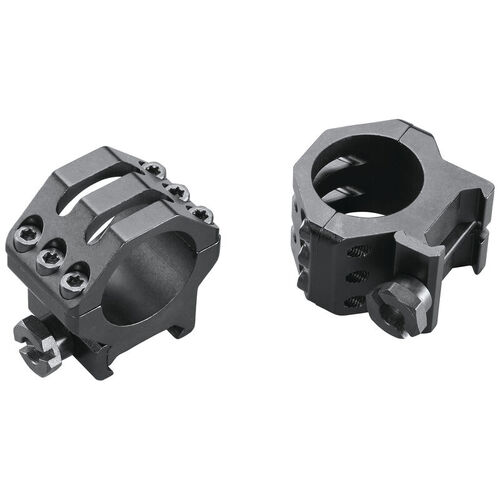 Weaver Aluminium Riflescope Mount Tactical Rings Six-hole - 1 Inch Medium Matte Maximum Security #W48349