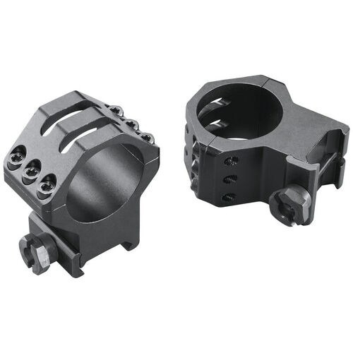 Weaver Riflescope Mount Tactical Rings Six-hole Skeleton - 30mm X High Matte Aluminum #W48354