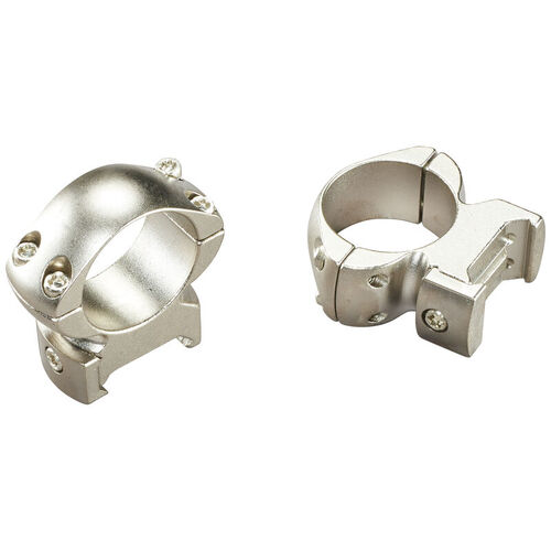 Weaver Grand Slam Steel Top Mount Rings - 1 Inch High Silver #W49322