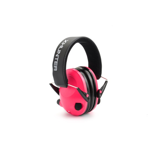 Xhunter Electronic Protective Earmuffs - Low Set Compact Pink #ee1621P