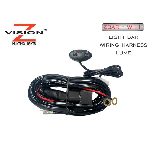 Z-vision Light Bar Wiring Harness (lume) - With Red And White Switch #Zbar-wh1